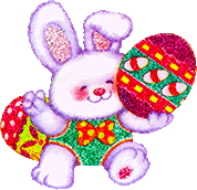 Gif animé Pâques lapin oeufs